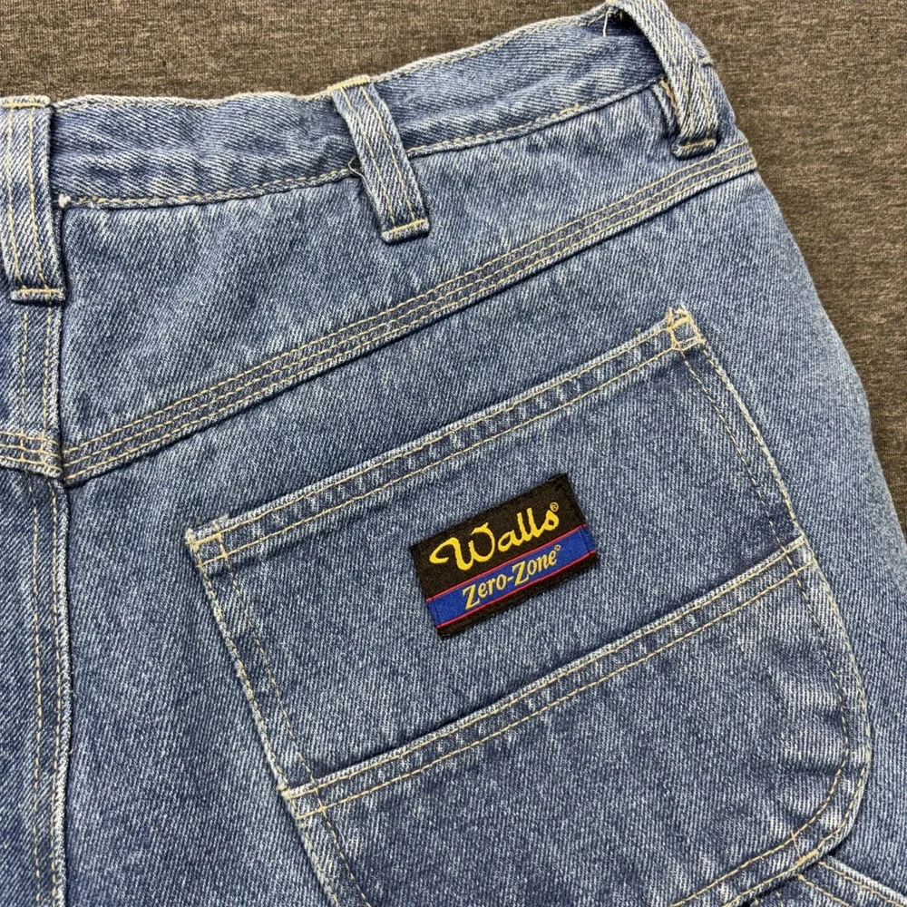 Walls Zero Zone Thinsulate Carpenter Jeans Mens 32x32 TAG-34x32 Fleece Lined NEW